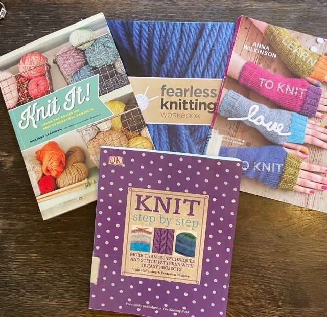 Knitting how-to books from Richland Library